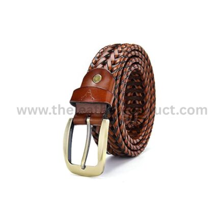 Men's Collection Genuine Leather Braided Belt