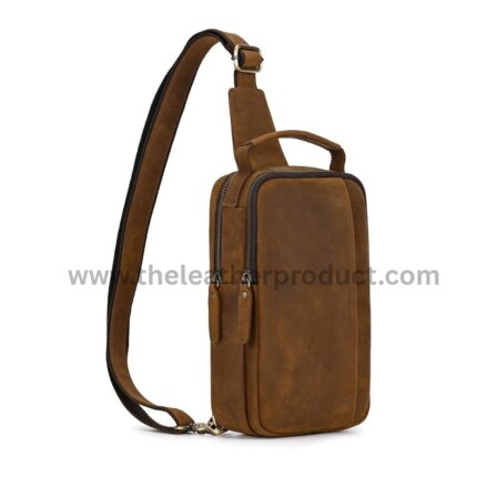 Sling Bag for Men Chest Bag Vintage Crossbody Bag Outdoor Shoulder Bag Backpack