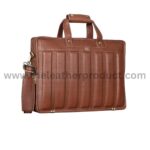 Genuine Leather - Brown Laptop Bag, Everyday Crossbody Shoulder Office Messenger Bag
