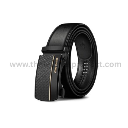 Men Formal, Casual, Black Genuine Leather Belt
