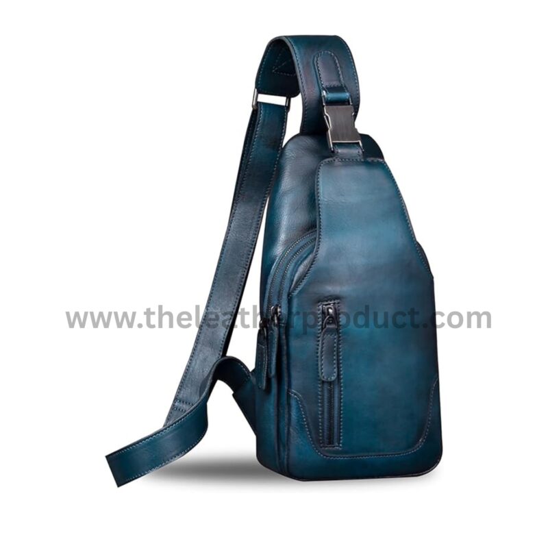 Leather Sling Bag for Men Chest Shoulder Crossbody