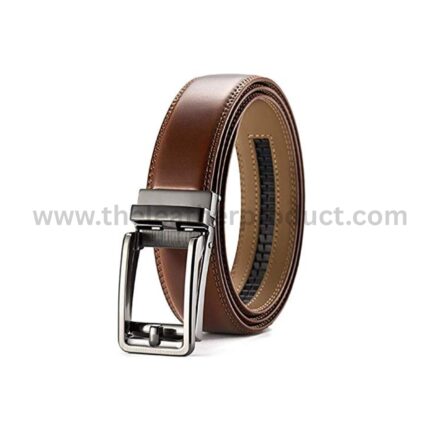 Men Casual Tan Genuine Leather Belt