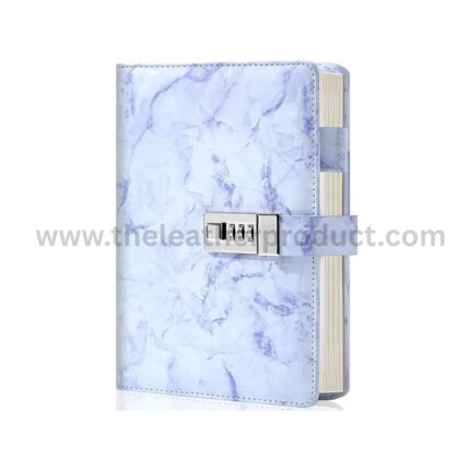 Notebook for Teen Girls (Blue) Marble Diary Journal with Lock for Girls and Women - Secret Diaries Journal with Code Lock
