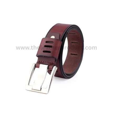 Men's Full Grain Genuine Leather Work Belt for Men - Leather with Double