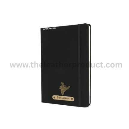Black Personalized Name & Charm Leather Notebook Diary, Diary for Men Women Girls & Boys