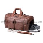 Brown Genuine Leather Duffel Bag Soft-Sided - Weekender Travel Bag for Men and Women Handmade
