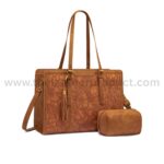 Laptop Bag for Women Vintage Leather Laptop - Large Capacity Computer bag