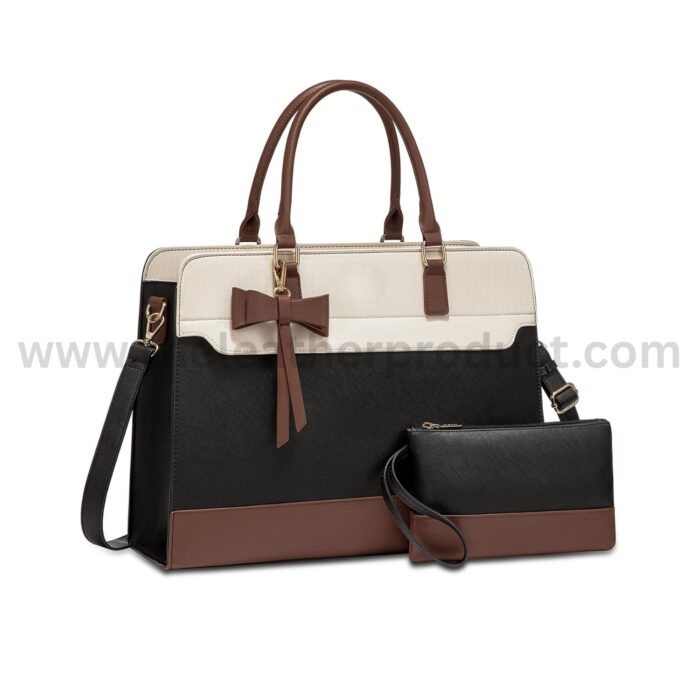 Laptop Tote Bag for Women,Leather Work Bag, Waterproof Business Teacher Bag,Office Gifts for Women.
