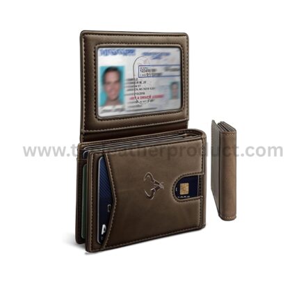 Men Casual, Dark Brown Leather Men's Wallet