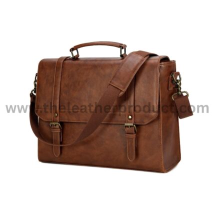 Mens Messenger Bag, Vintage Leather Laptop Bag Briefcase Satchel Bag.